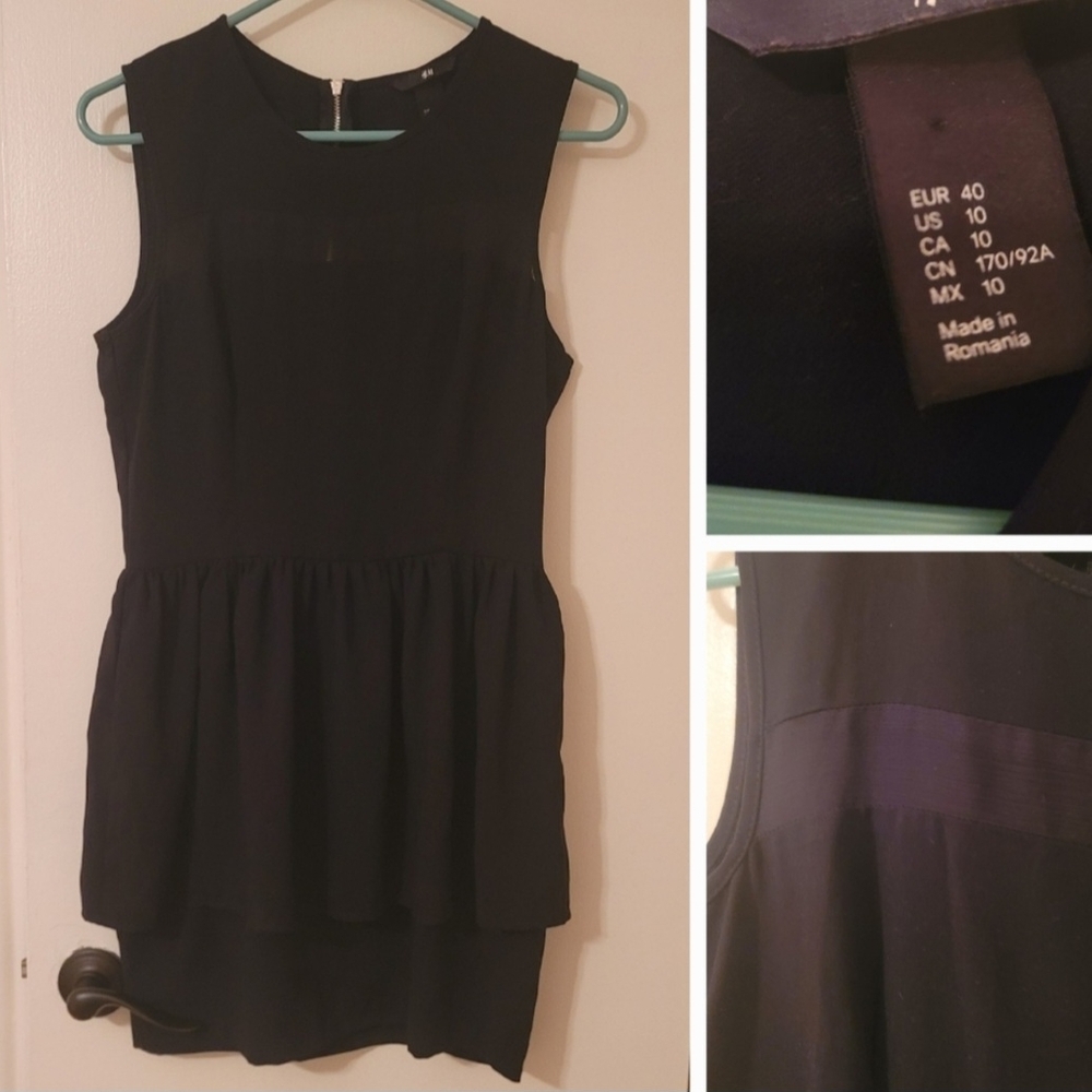 H&M Elegant Black Sleeveless Dress